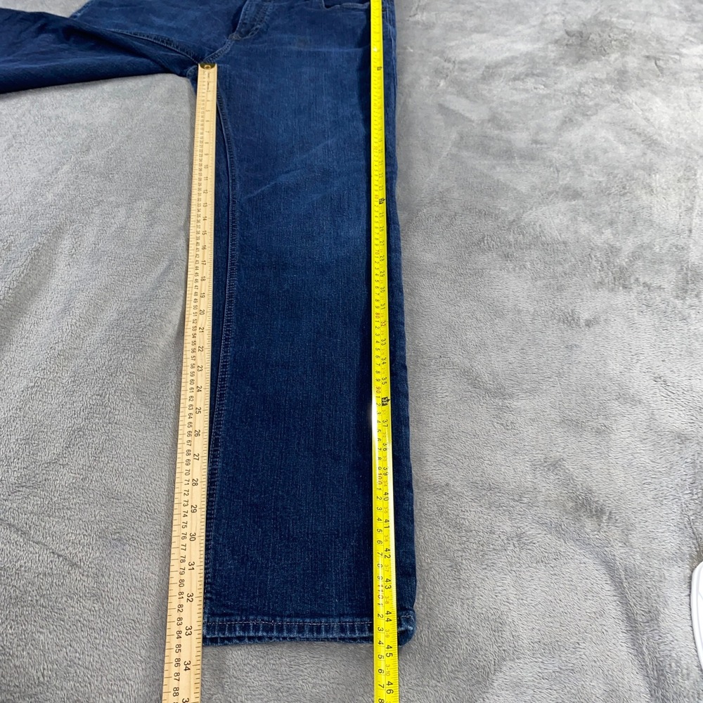 Express Jeans Mens 36x34 Blue Classic Straight Denim Pants Dark Wash Everyday - Picture 7 of 13